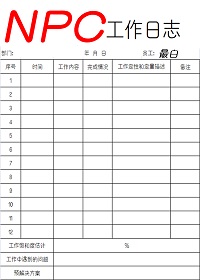 Bìa truyện Npc Công Tác Nhật Chí (NPC工作日志)